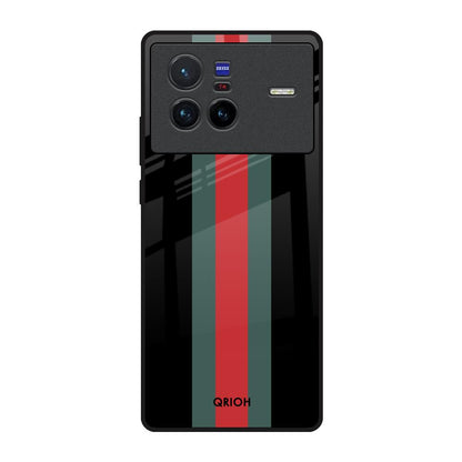 Vertical Stripes Vivo X80 5G Glass Back Cover Online