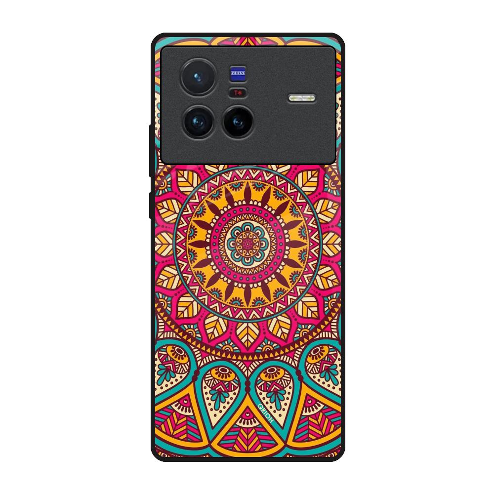 Elegant Mandala Vivo X80 5G Glass Back Cover Online
