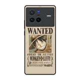 Luffy Wanted Vivo X80 5G Glass Back Cover Online