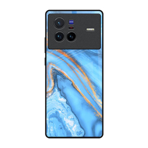 Vibrant Blue Marble Vivo X80 5G Glass Back Cover Online