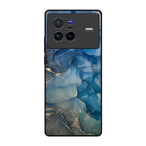 Blue Cool Marble Vivo X80 5G Glass Back Cover Online