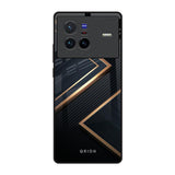Sleek Golden & Navy Vivo X80 5G Glass Back Cover Online