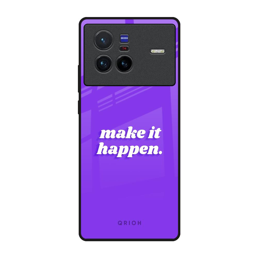 Make it Happen Vivo X80 5G Glass Back Cover Online