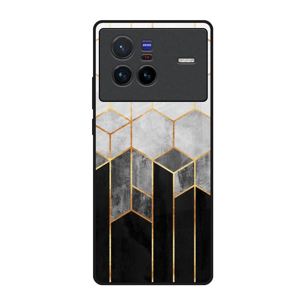 Tricolor Pattern Vivo X80 5G Glass Back Cover Online