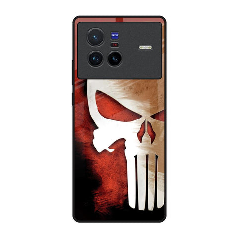 Red Skull Vivo X80 5G Glass Back Cover Online