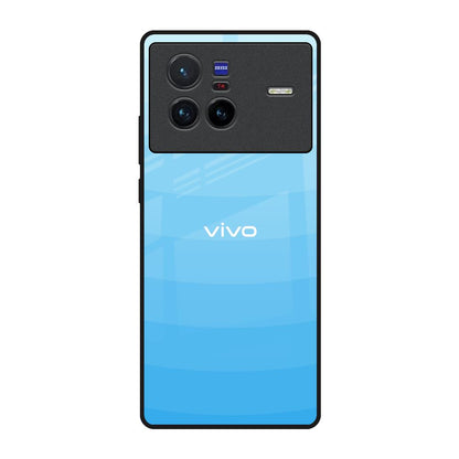 Wavy Blue Pattern Vivo X80 5G Glass Back Cover Online