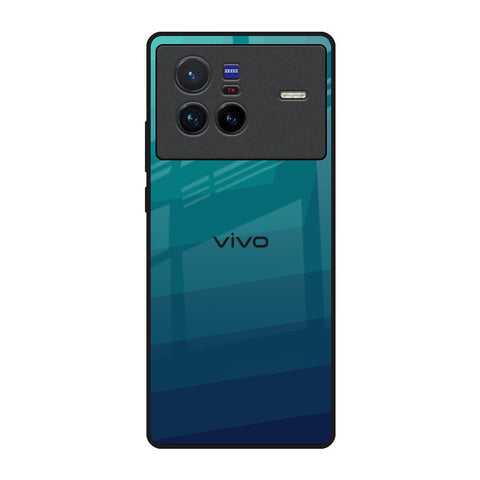 Green Triangle Pattern Vivo X80 5G Glass Back Cover Online