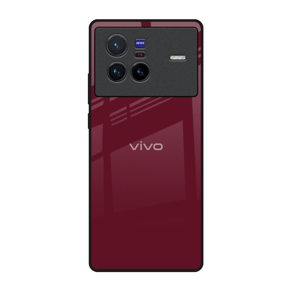 Classic Burgundy Vivo X80 5G Glass Back Cover Online