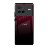 Wine Red Vivo X80 5G Glass Back Cover Online