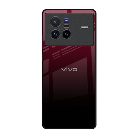 Wine Red Vivo X80 5G Glass Back Cover Online