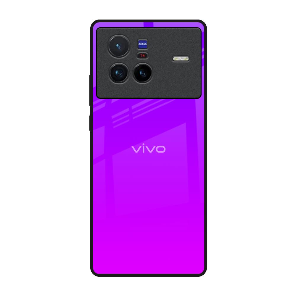 Purple Pink Vivo X80 5G Glass Back Cover Online
