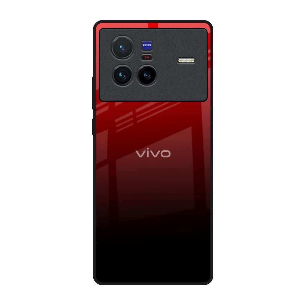 Maroon Faded Vivo X80 5G Glass Back Cover Online