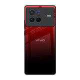 Maroon Faded Vivo X80 5G Glass Back Cover Online