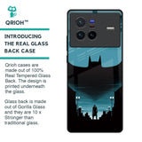 Cyan Bat Glass Case for Vivo X80 5G