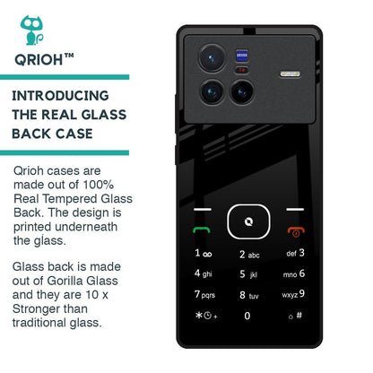 Classic Keypad Pattern Glass Case for Vivo X80 5G