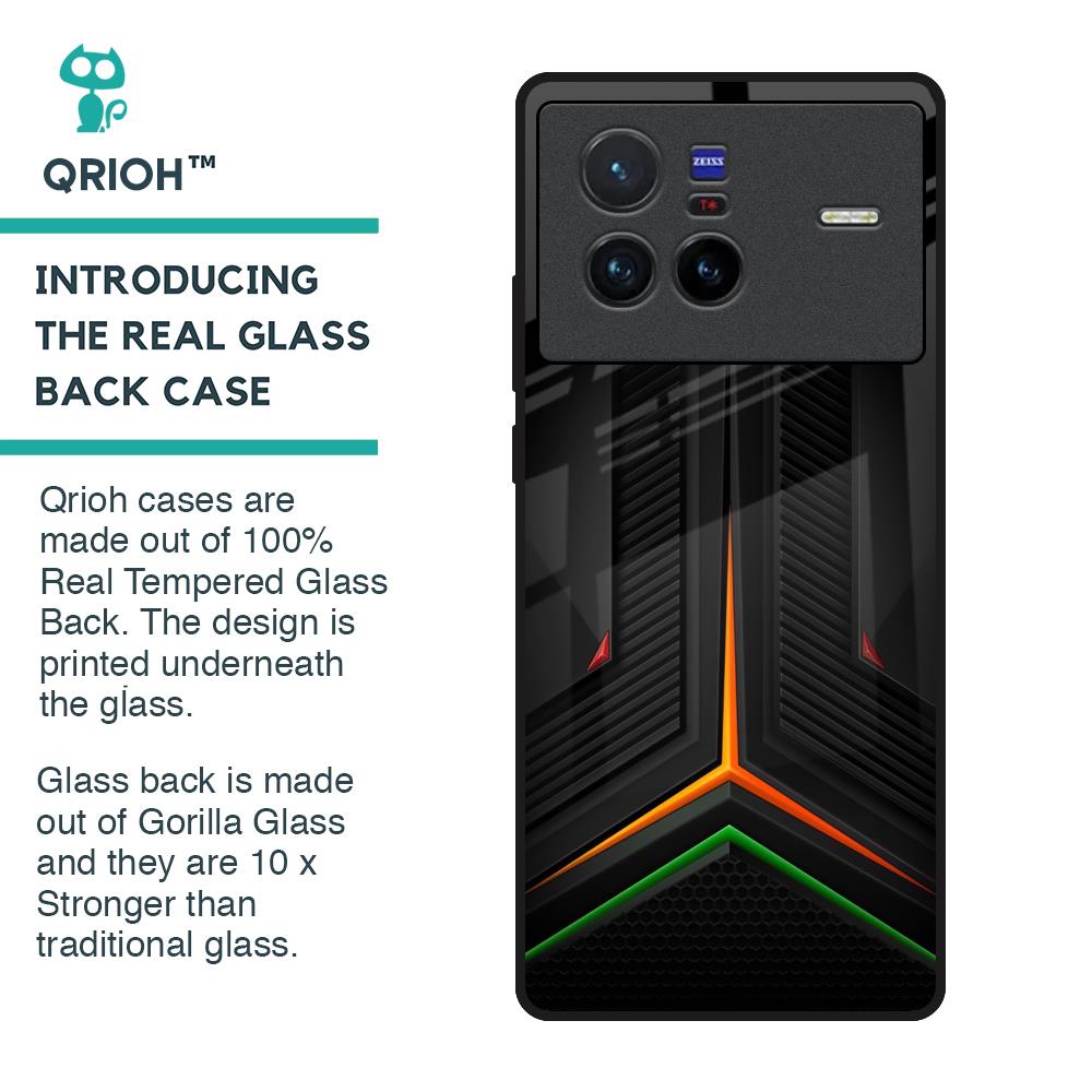 Modern Ultra Chevron Glass Case for Vivo X80 5G