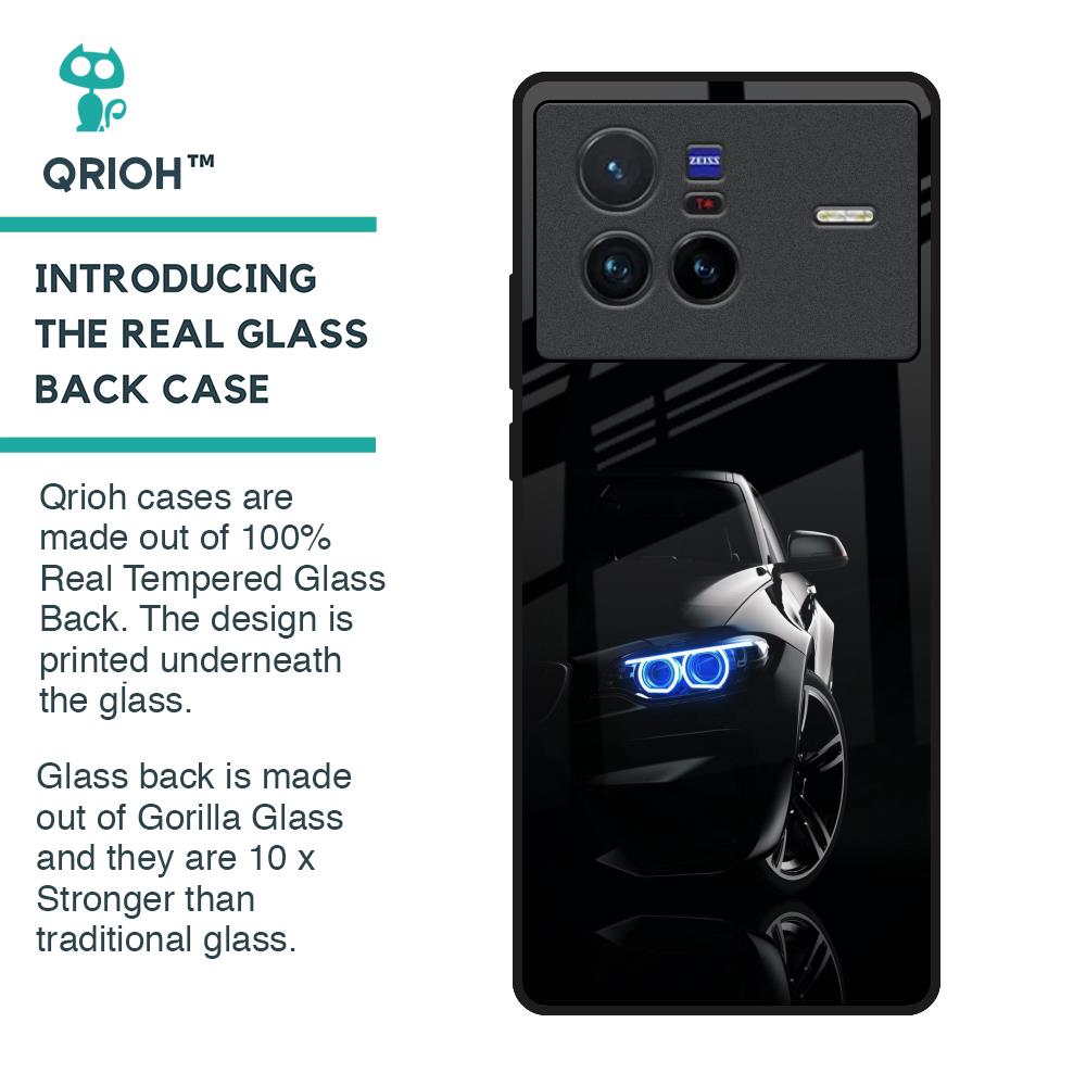Car In Dark Glass Case for Vivo X80 5G
