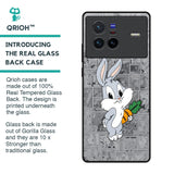 Cute Baby Bunny Glass Case for Vivo X80 5G