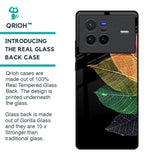 Colorful Leaves Glass Case for Vivo X80 5G