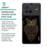 Golden Owl Glass Case for Vivo X80 5G
