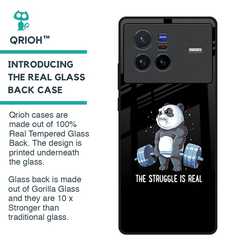 Real Struggle Glass Case for Vivo X80 5G