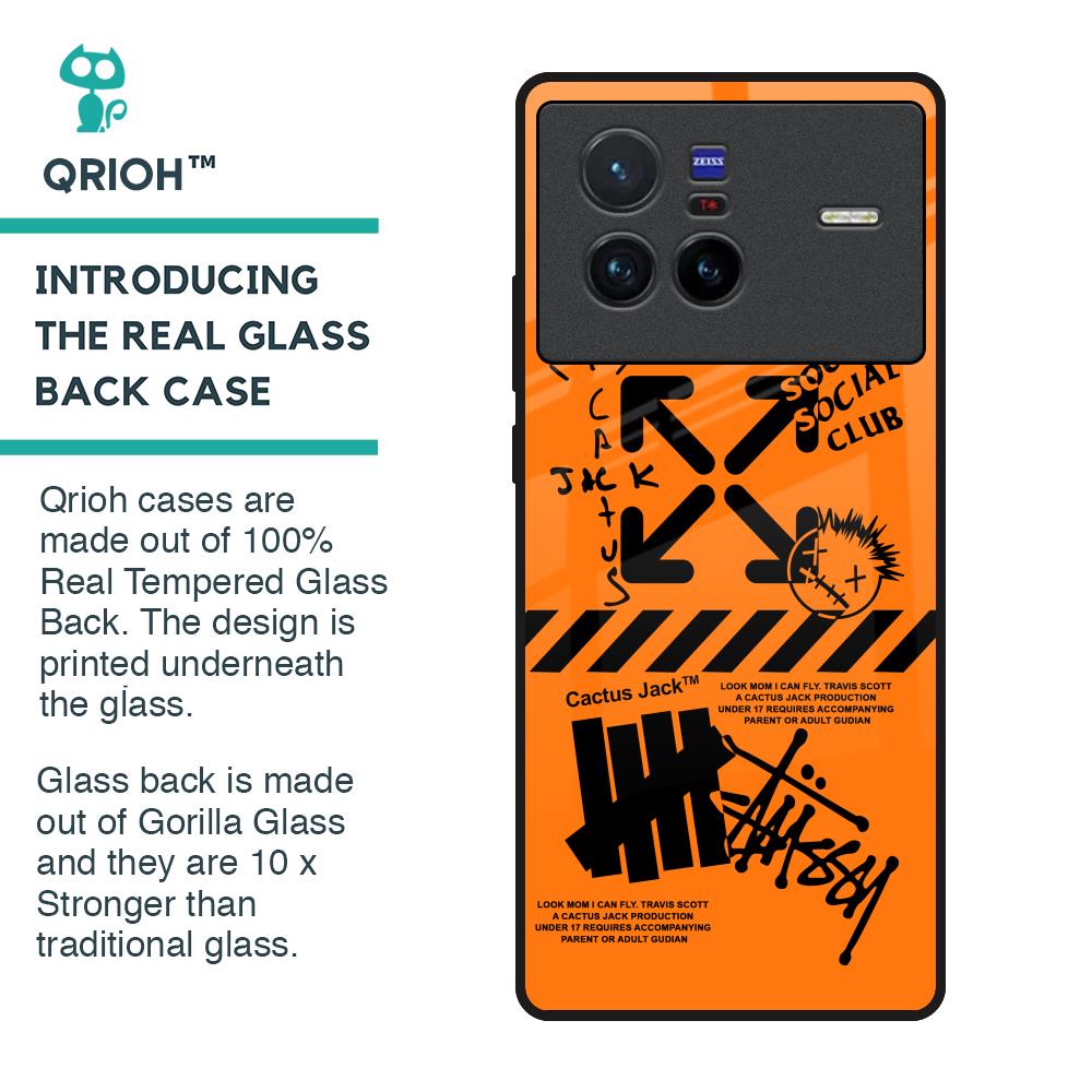 Anti Social Club Glass Case for Vivo X80 5G