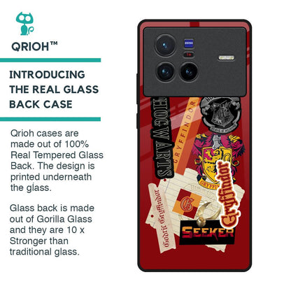 Gryffindor Glass Case for Vivo X80 5G