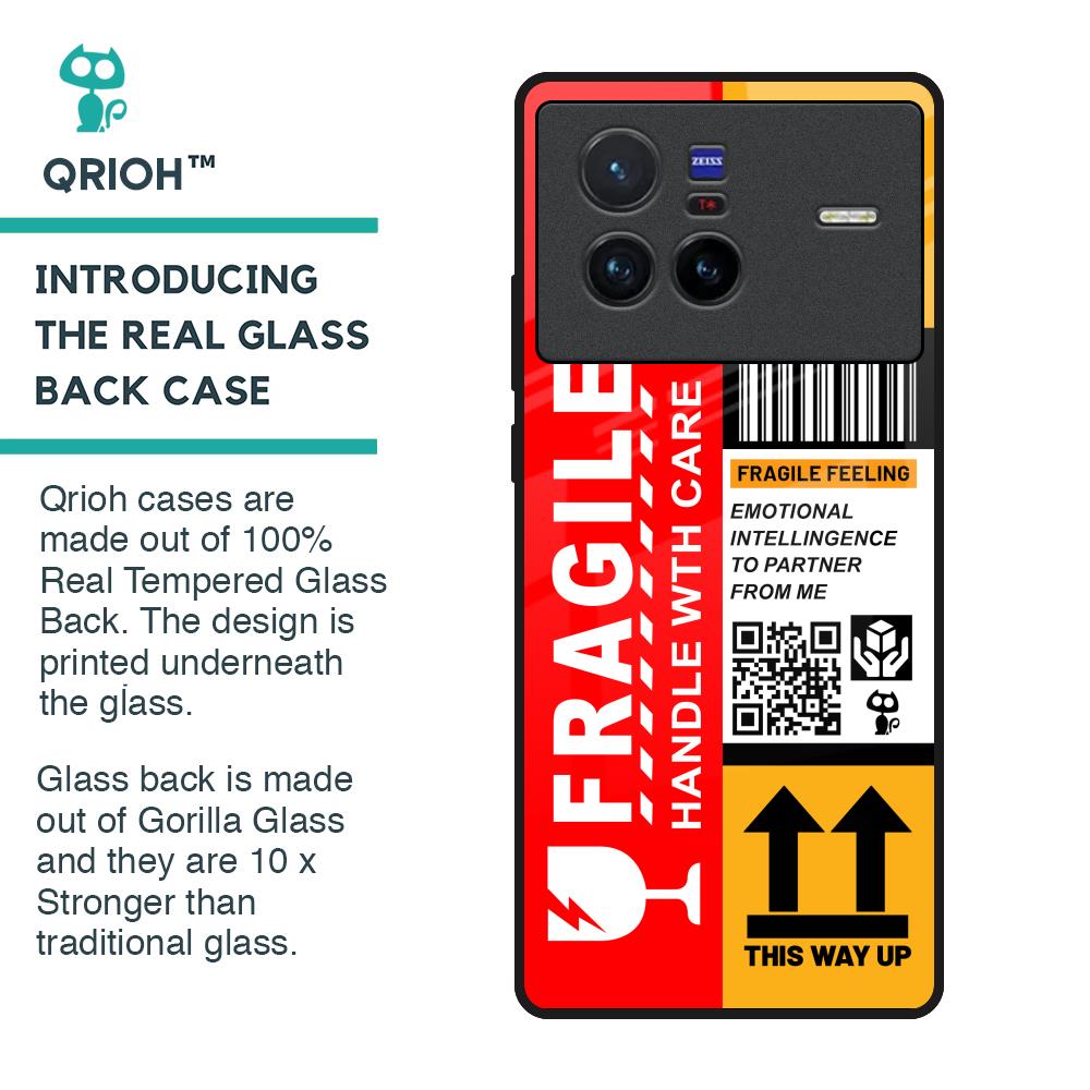 Handle With Care Glass Case for Vivo X80 5G
