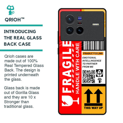 Handle With Care Glass Case for Vivo X80 5G