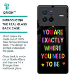 Magical Words Glass Case for Vivo X80 5G