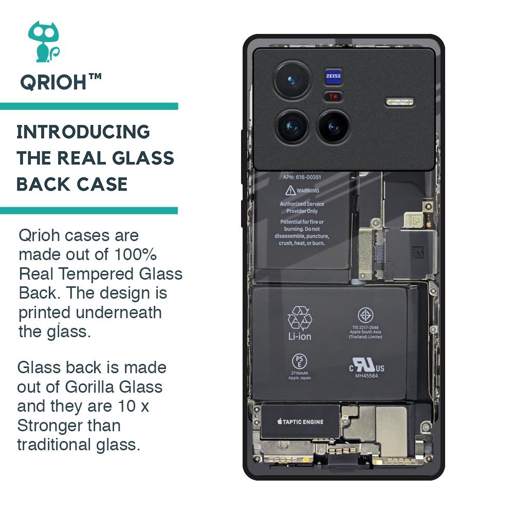 Skeleton Inside Glass Case for Vivo X80 5G