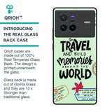 Travel Stamps Glass Case for Vivo X80 5G