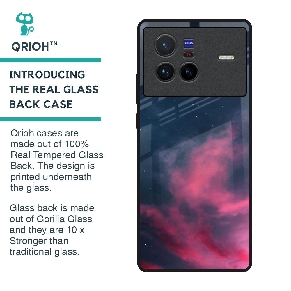 Moon Night Glass Case For Vivo X80 5G