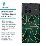 Abstract Green Glass Case For Vivo X80 5G