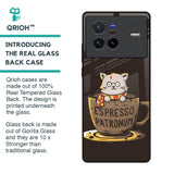 Tea With Kitty Glass Case For Vivo X80 5G
