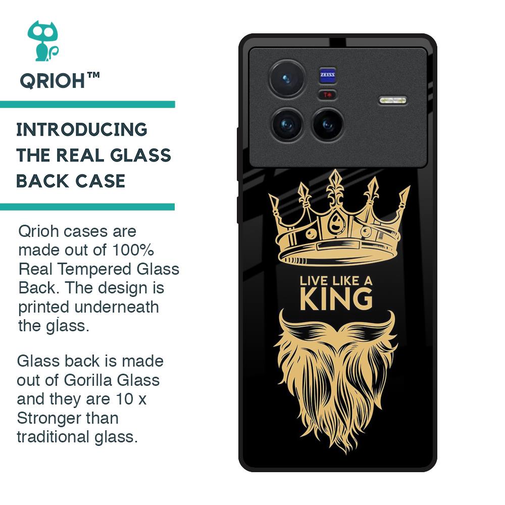 King Life Glass Case For Vivo X80 5G