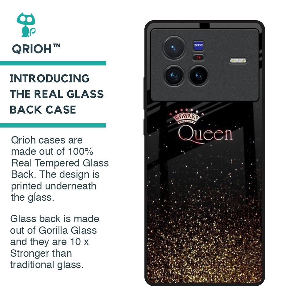 I Am The Queen Glass Case for Vivo X80 5G