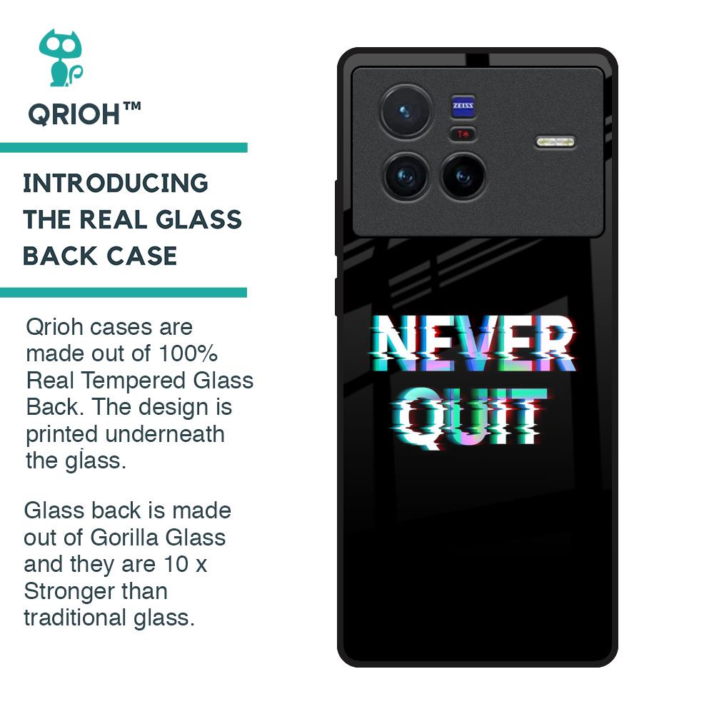 Never Quit Glass Case For Vivo X80 5G