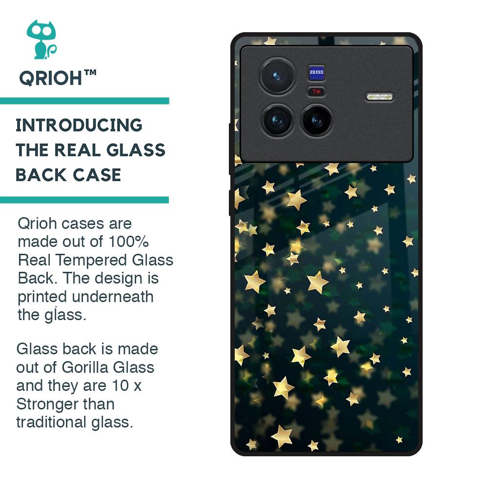 Dazzling Stars Glass Case For Vivo X80 5G