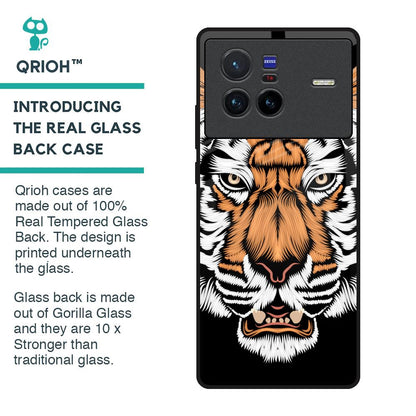 Angry Tiger Glass Case For Vivo X80 5G