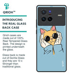 Adorable Cute Kitty Glass Case For Vivo X80 5G
