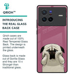Funny Pug Face Glass Case For Vivo X80 5G