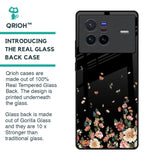 Floating Floral Print Glass Case for Vivo X80 5G