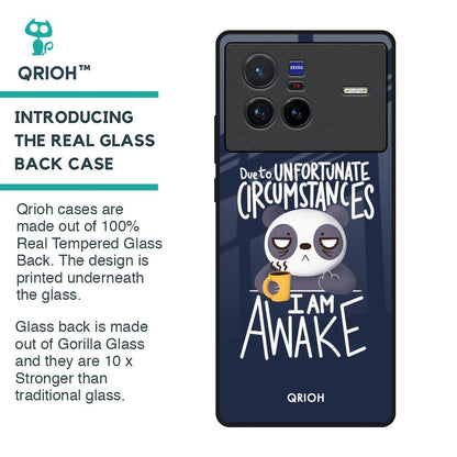 Struggling Panda Glass Case for Vivo X80 5G