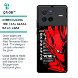 Red Vegeta Glass Case for Vivo X80 5G