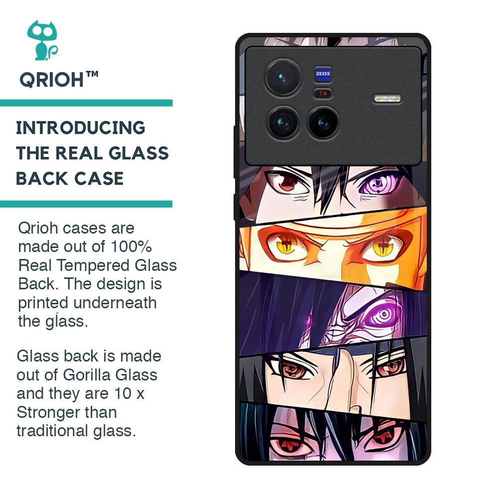 Anime Eyes Glass Case for Vivo X80 5G