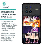 Anime Eyes Glass Case for Vivo X80 5G