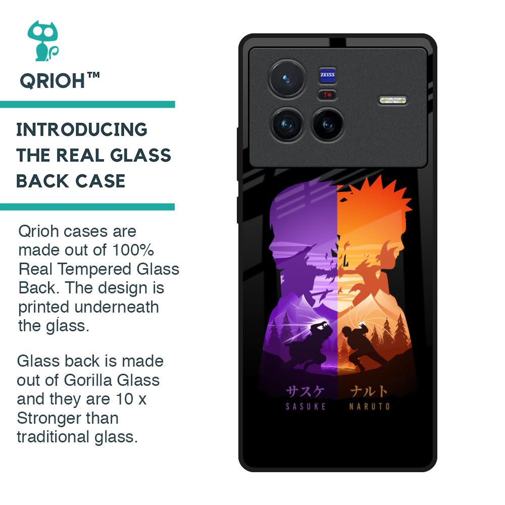 Minimalist Anime Glass Case for Vivo X80 5G