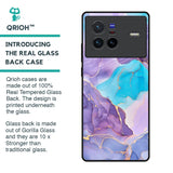 Alcohol ink Marble Glass Case for Vivo X80 5G