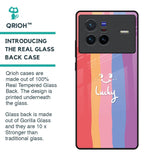 Lucky Abstract Glass Case for Vivo X80 5G